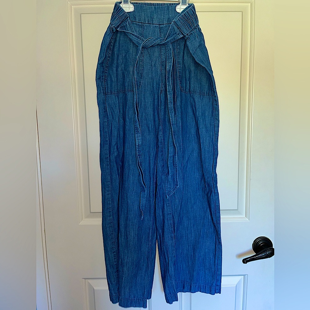 Denim flared trousers (J. Crew)
